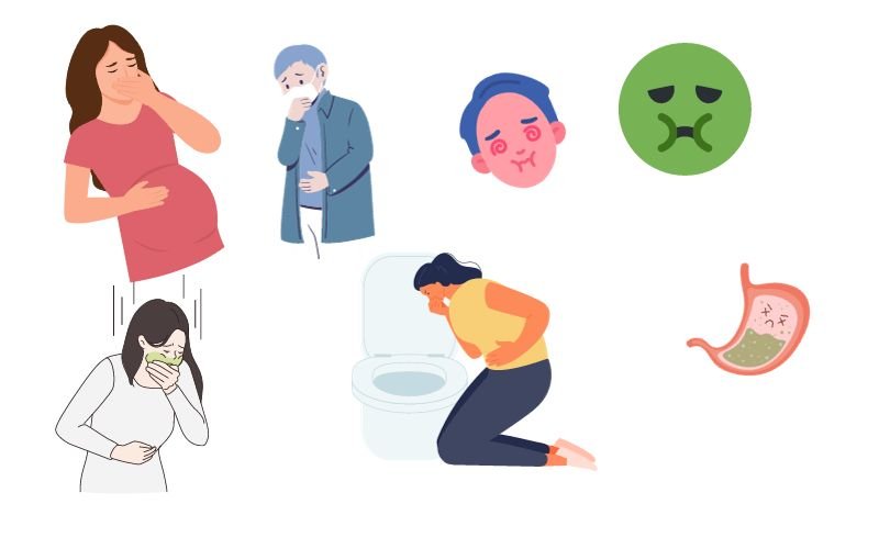 Illustrazione professionale che rappresenta il trattamento dell'emetofobia e il supporto terapeutico per la paura del vomito